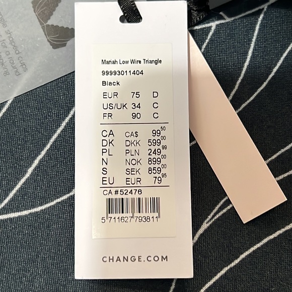 BNWT Mariah triangle wired bralette black size 34C - Picture 5 of 6